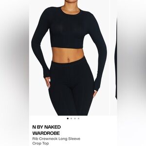 NWOT Naked Wardrobe Cropped Long Sleeve